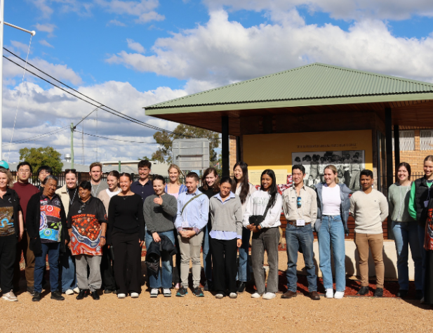 2025 Go Rural Students with Walgett AMS staff at the Walgett Freedom Rides Memorial