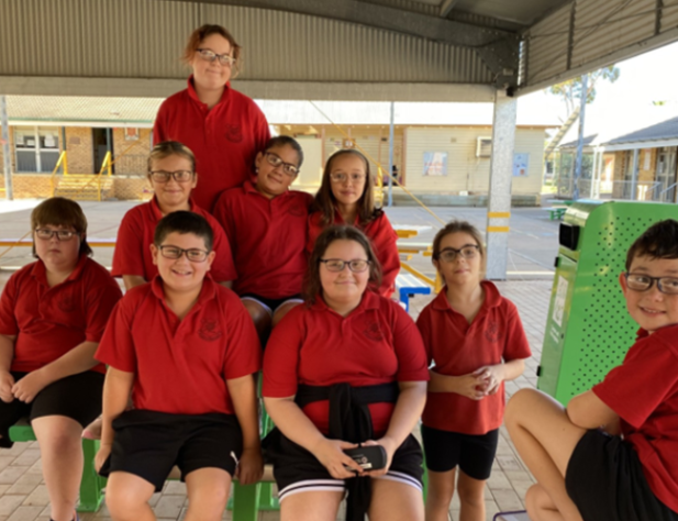 Kids wearing optical glasses