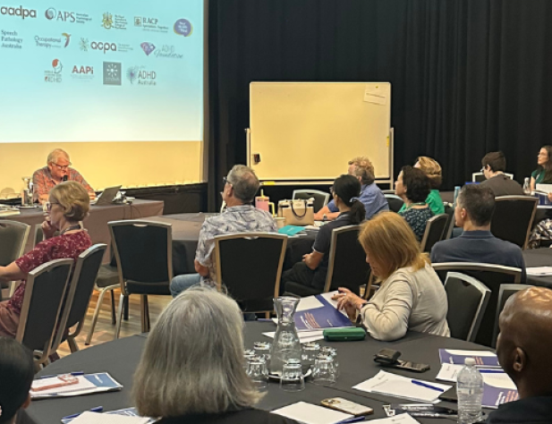 AProf John Kramer OAM presenting at the 'ADHD Across the Lifespan' Workshop in Port Macquarie