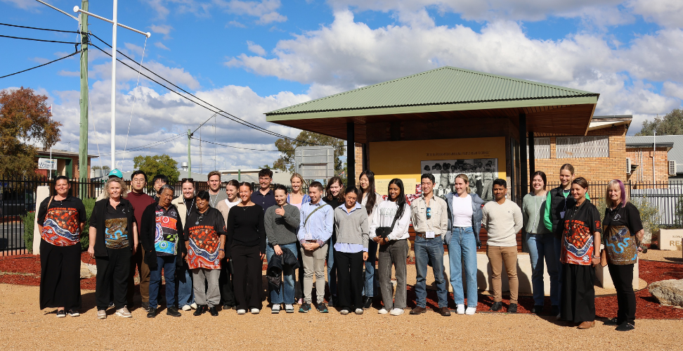 2025 Go Rural Students with Walgett AMS staff at the Walgett Freedom Rides Memorial